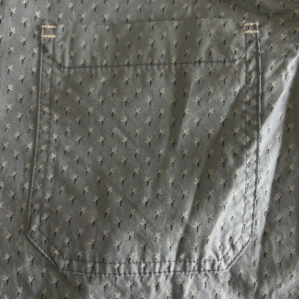 Canyon Guide Outfitters‎ Mens Gray Mini Floral Button Up Shirt Size Medium - Picture 4 of 6